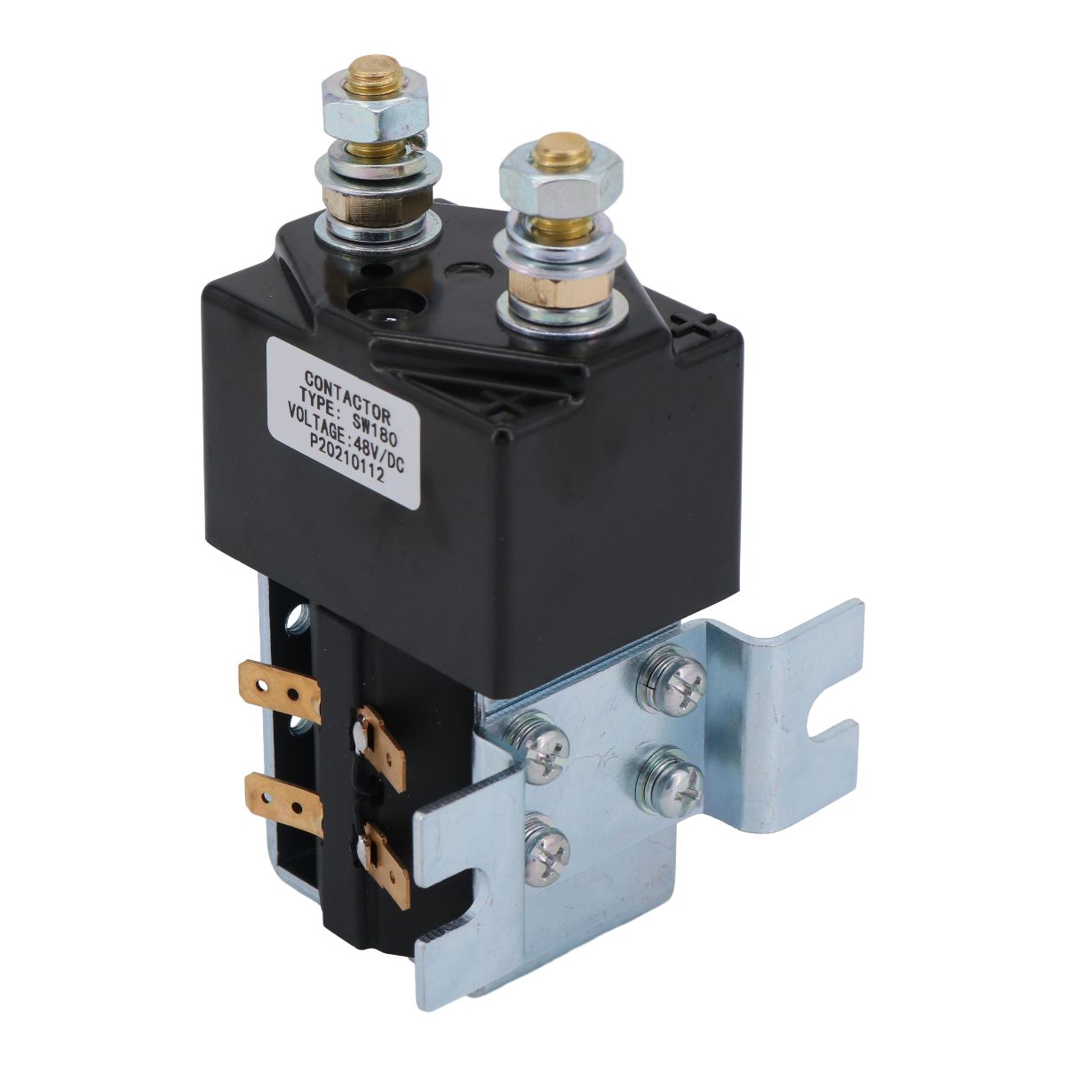 Solenoid 48 Volt Heavy Duty High Amp for Curtis Golf Cart SW180B w/ Bracket 48V