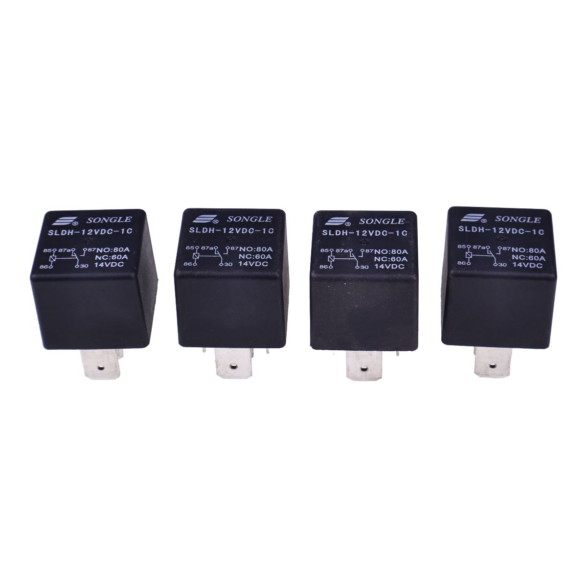 4X For Songle High Power Automotive Relay SLDH-12VDC-1C NO 80A NC 60A 14VDC