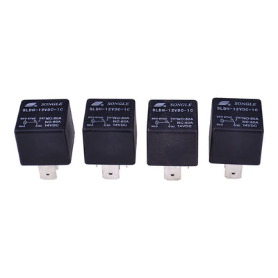 4X For Songle High Power Automotive Relay SLDH-12VDC-1C NO 80A NC 60A 14VDC