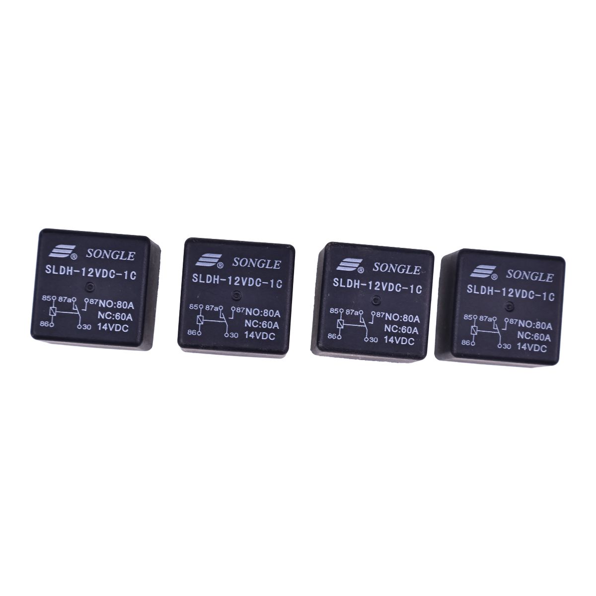 4X For Songle High Power Automotive Relay SLDH-12VDC-1C NO 80A NC 60A 14VDC