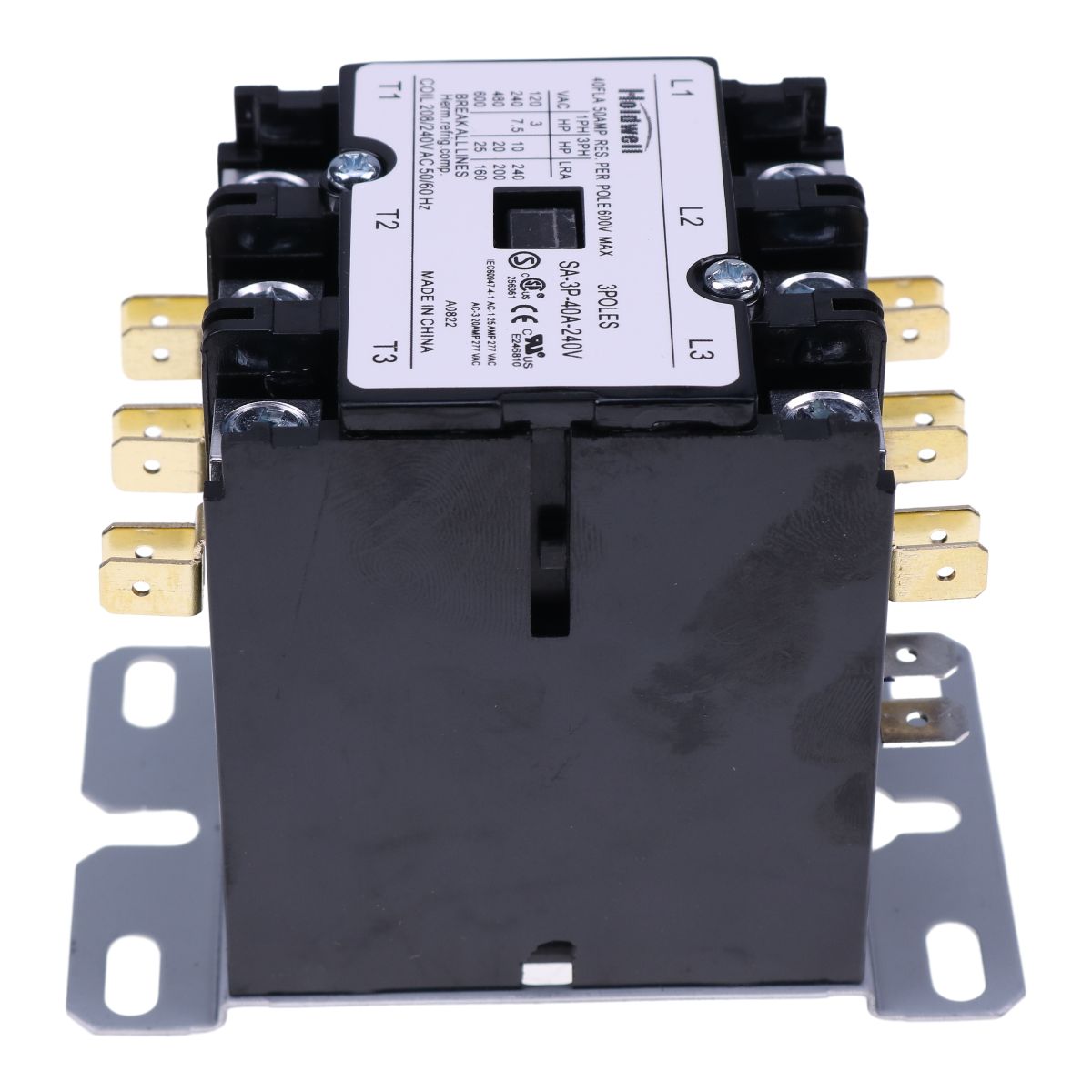 3 Poles 40 Amp 240V AC Coil DP Definite Purpose Contactor SA-3P-40A-240V