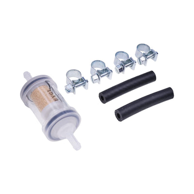 New Diesel Fuel Filter Kit with Clamps and Hoses with 297 Micron Bronze Element Compatible with Webasto Eberspacher Parking Heater Fuel System