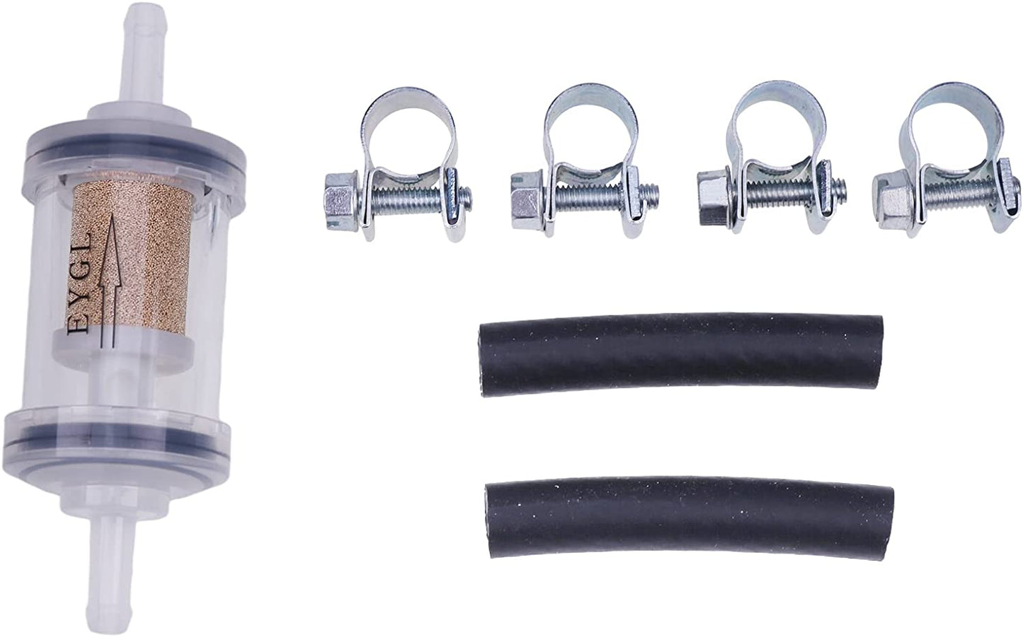 New Diesel Fuel Filter Kit with Clamps and Hoses with 297 Micron Bronze Element Compatible with Webasto Eberspacher Parking Heater Fuel System