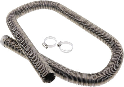 New 24mm Stainless Steel Exhaust Pipe(1m) 36061296 90394 with Clamps Compatible with Webasto Eberspacher Diesel Parking Heaters