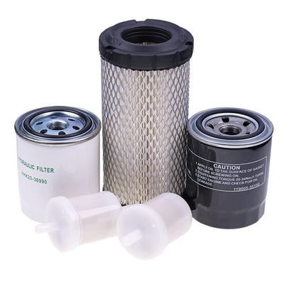 New HH150-32094 K1211-82320 12581-43012 HHK20-36990 Filter Kit Compatible with Kubota ZD25F ZD28 ZD28F BX2200D BX22D BX23D BX2660D BX2670 BX2670-1
